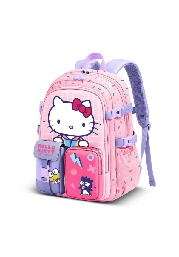 Mochila 40cm doble bolsillo HELLO KITTY