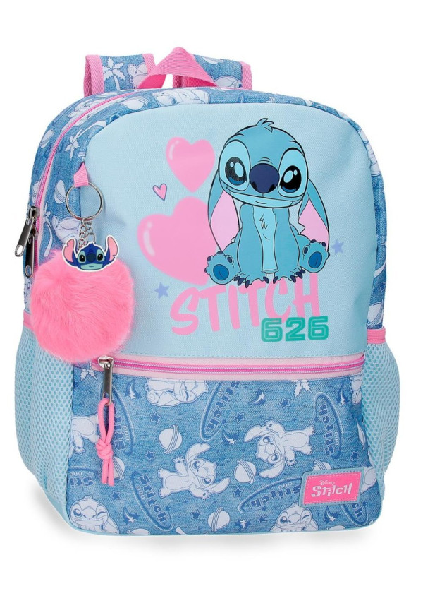 Mochila 34cm STITCH hearts