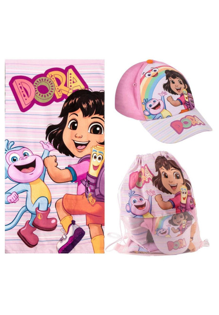 Saquito toalla + gorra DORA