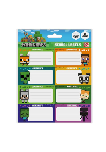 	Etiquetas adhesivas MINECRAFT