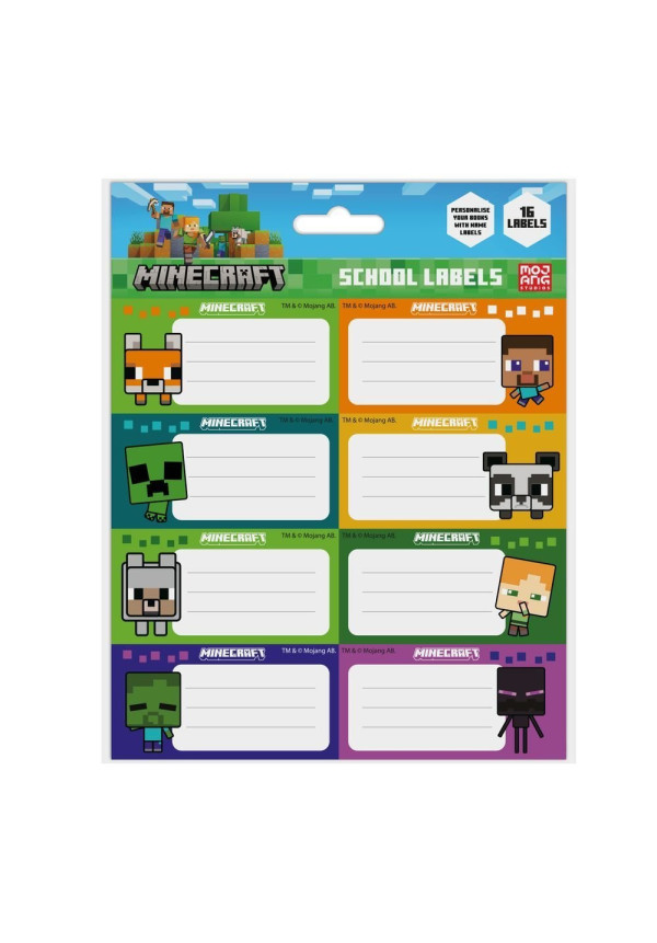 	Etiquetas adhesivas MINECRAFT