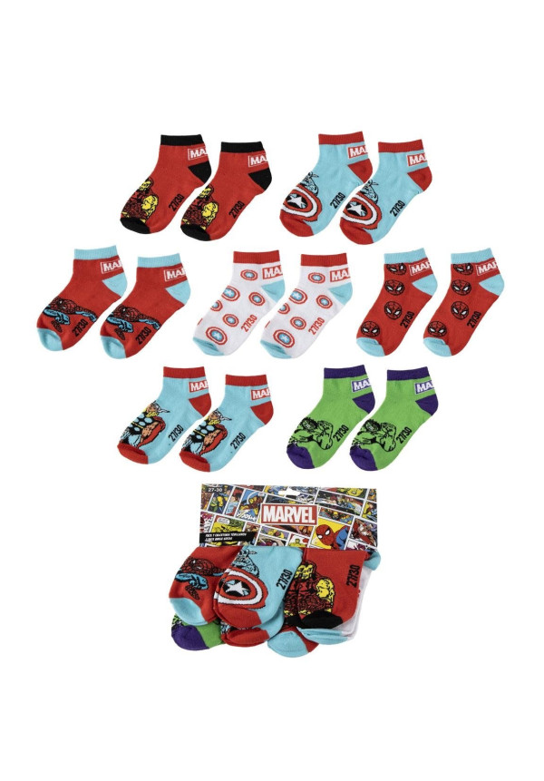 Set 7 calcetines tobilleros MARVEL