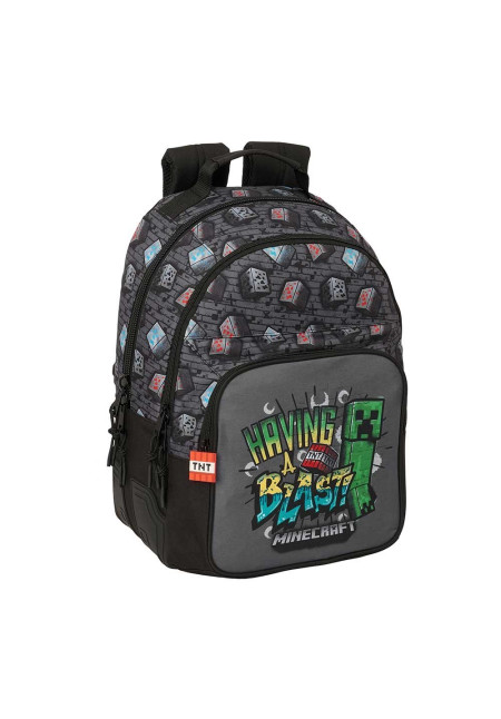 Mochila 42cm cantoneras MINECRAFT graffiti
