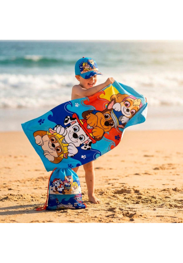 Saquito toalla + gorra PAW PATROL