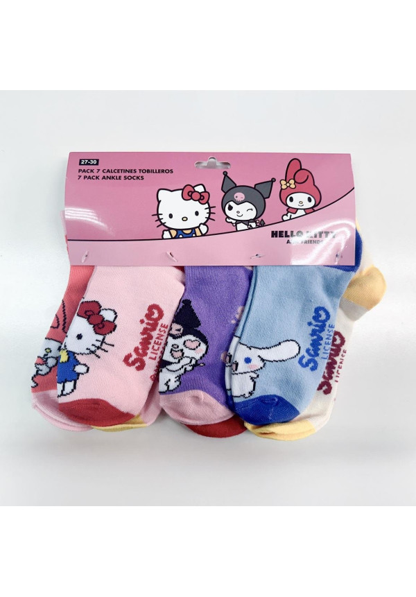 Set 7 calcetines tobilleros HELLO KITTY