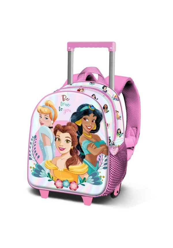 Mochila ruedas 31cm 3D PRINCESAS