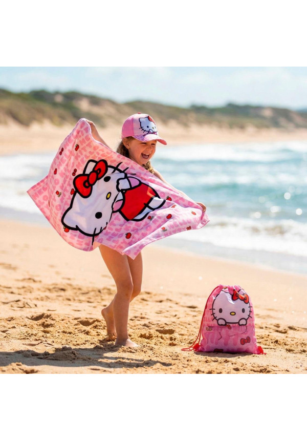 Saquito toalla + gorra HELLO KITTY