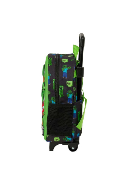 Mochila ruedas 33cm 3D MINECRAFT