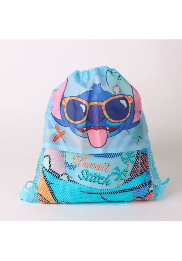 Saquito toalla + gorra STITCH