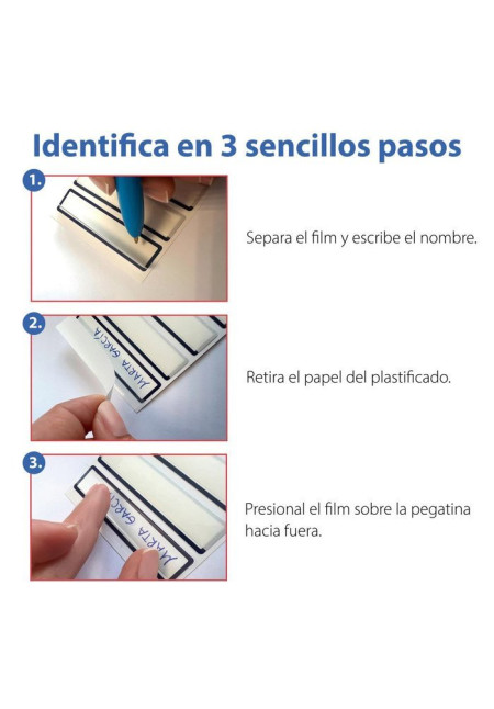 Etiquetas plastificadas