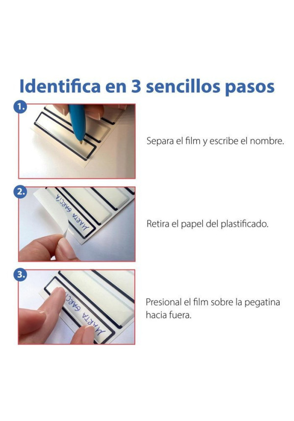 Etiquetas plastificadas