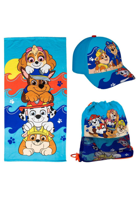 Saquito toalla + gorra PAW PATROL