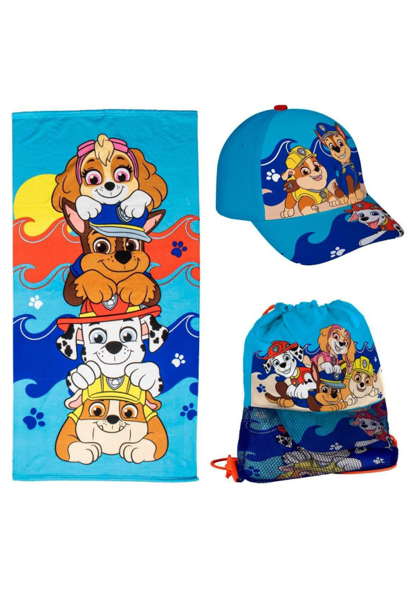 Saquito toalla + gorra PAW PATROL
