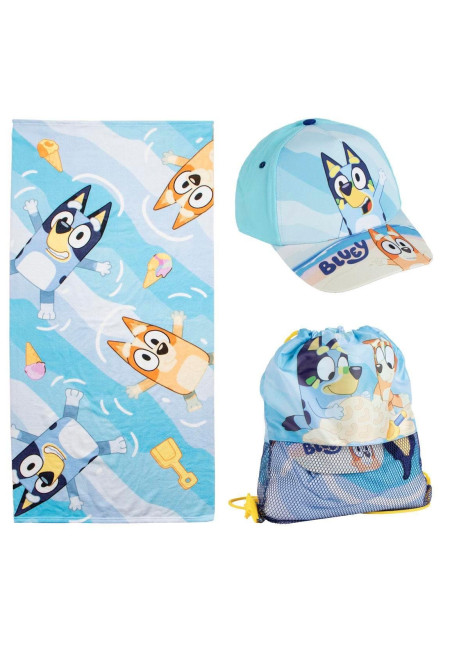 Saquito toalla + gorra BLUEY