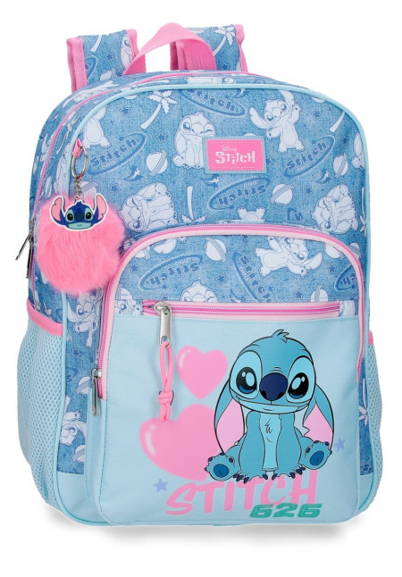 Mochila 38cm STITCH hearts
