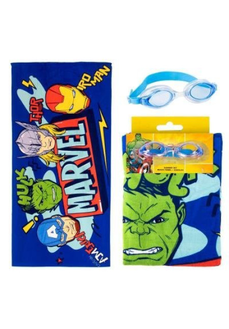 Set toalla + gafas AVENGERS