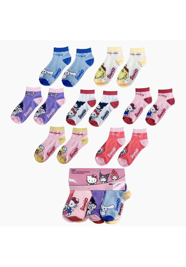 Set 7 calcetines tobilleros HELLO KITTY