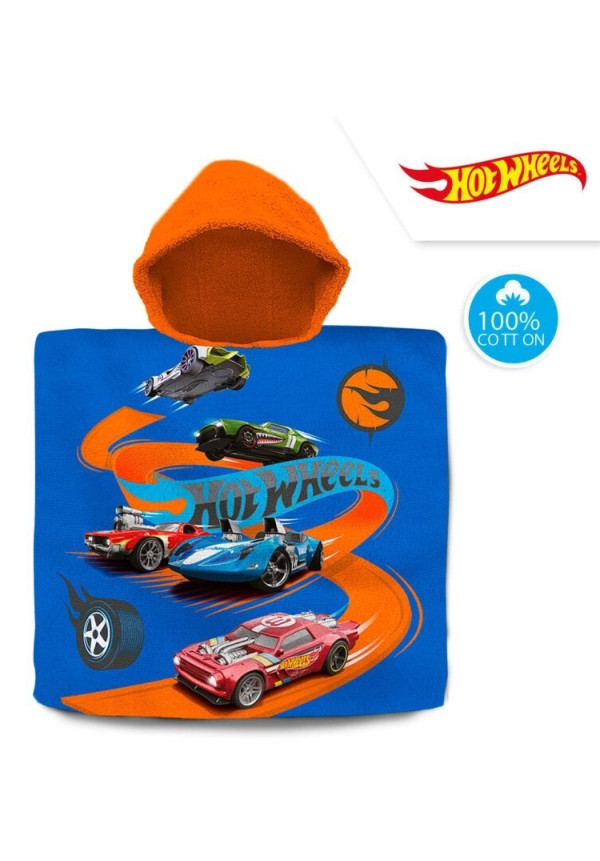 Poncho algodon HOT WHEELS
