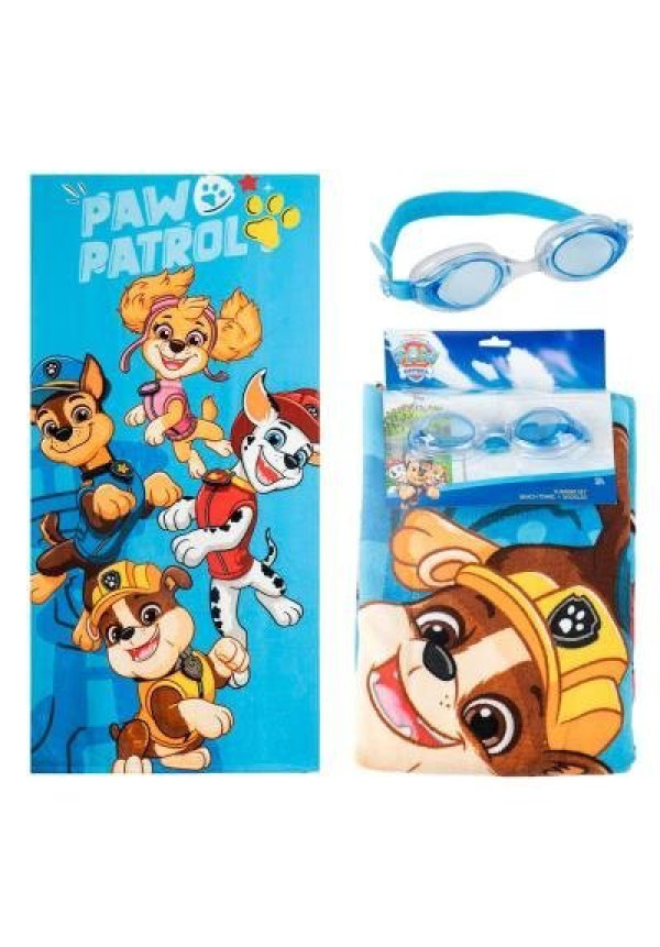 Set toalla + gafas PAW PATROL