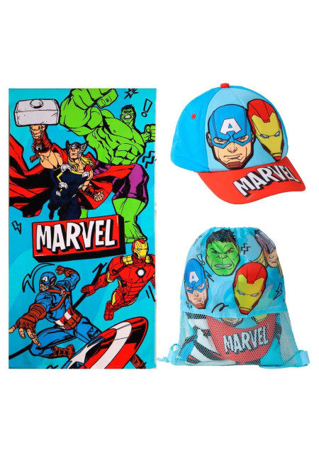 Saquito toalla + gorra AVENGERS