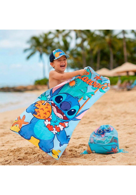 Saquito toalla + gorra STITCH