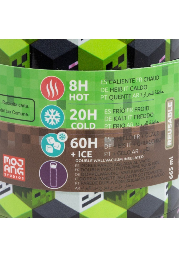 Termo glam SS 665ml MINECRAFT